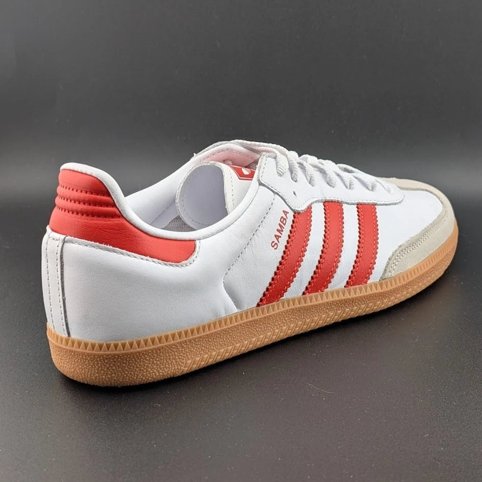 adidas Women's Samba Sambae OG Leather Shoes 'White/Red' - ID0438 Size 10.5 NEW SoleComfort.shoes