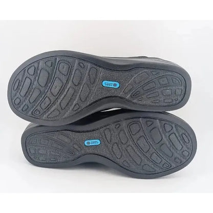Bzees Desire Wedge Elastic Bands Slide Sandals Black Women's 9M Bzee