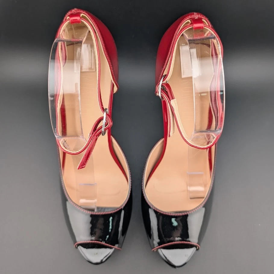 MERUMOTE Women's 9.5 Platform Stiletto Heels Shoes Peep Toe Pumps 6 inch Heels SoleComfort.shoes