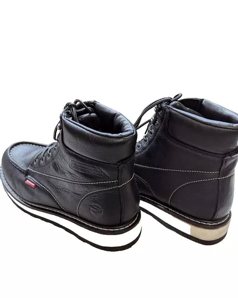 Sureway SW601M Mens Black Leather Soft Toe Work Boot Size 12M (US) Slip/Oil Res