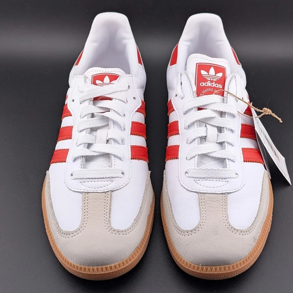 adidas Women's Samba Sambae OG Leather Shoes 'White/Red' - ID0438 Size 10.5 NEW SoleComfort.shoes