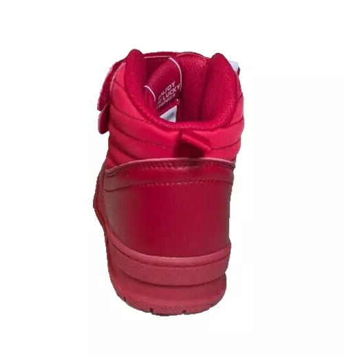 LUCKY STEP Women's Red High Top Fashion Sneakers Basketball Court Strap Size 6