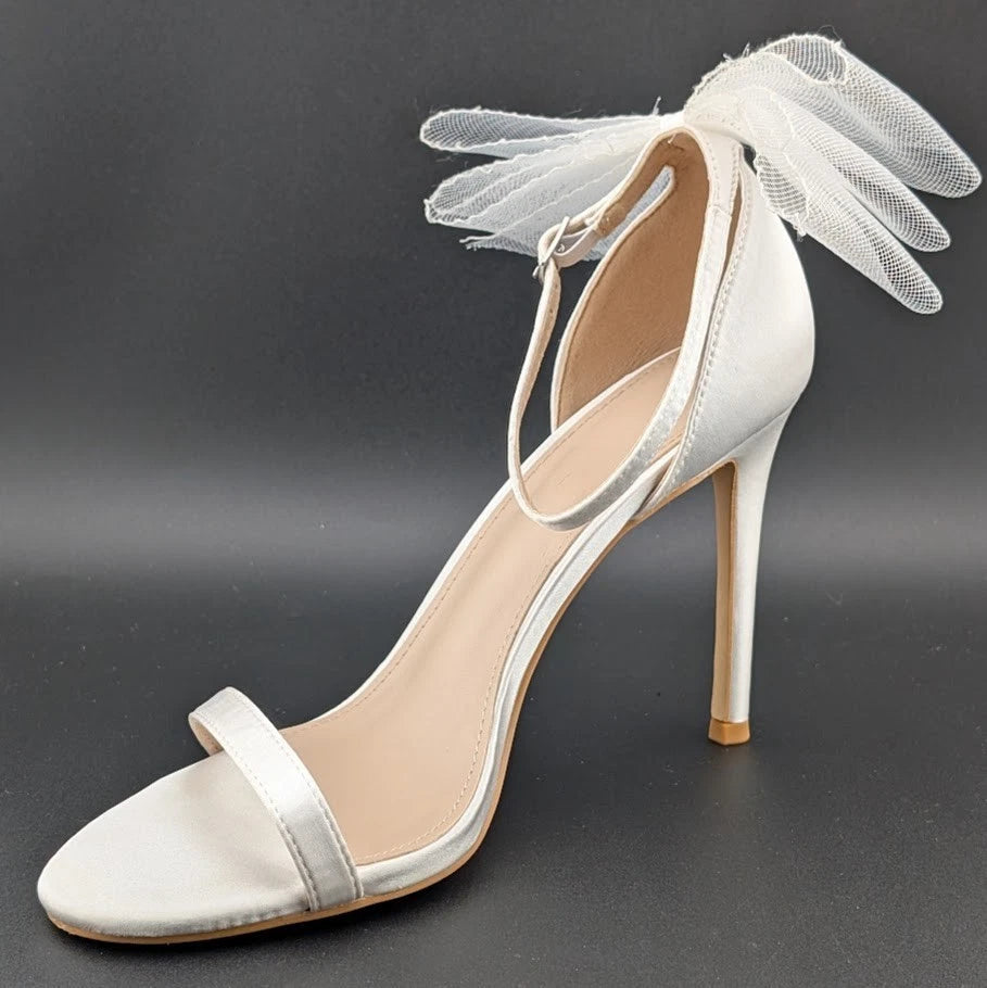 Women's Sz 9 Open Toe Stiletto Ankle Straps High Heel Party Dress Heeled Sandals SoleComfort.shoes