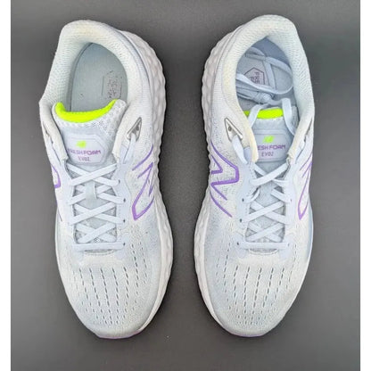 Pre-owned New Balance Fresh Foam EVOZ Womens Size 10, Mens Size 8.5 Light Blue / Purple New Balance