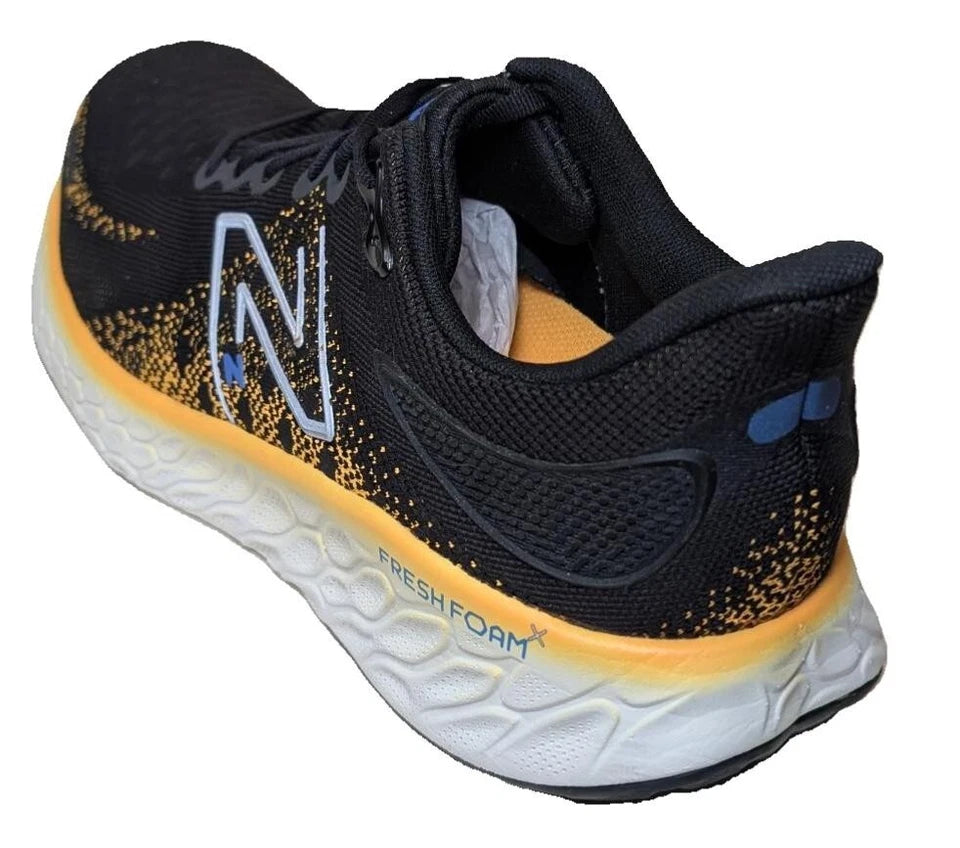New Balance Fresh Foam X1080V12 Men's Running Shoes Size 13W Black/Hot Marigold