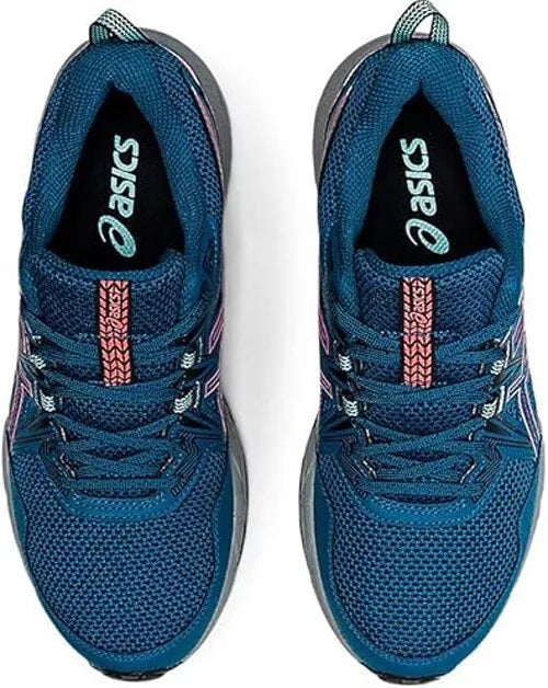 Pre-Owned ASICS Gel-Venture 8 Running Shoes Women's Sz 12 / Mens 10.5  Deep Sea Teal/Coral