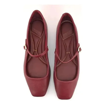 Pre-owned Kenneth Cole New York Womens Jasper Red Ballet Flats 7.5 Medium (B,M) SC2360 Kenneth Cole