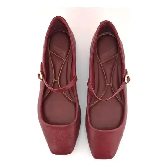Pre-owned Kenneth Cole New York Womens Jasper Red Ballet Flats 7.5 Medium (B,M) SC2360 Kenneth Cole