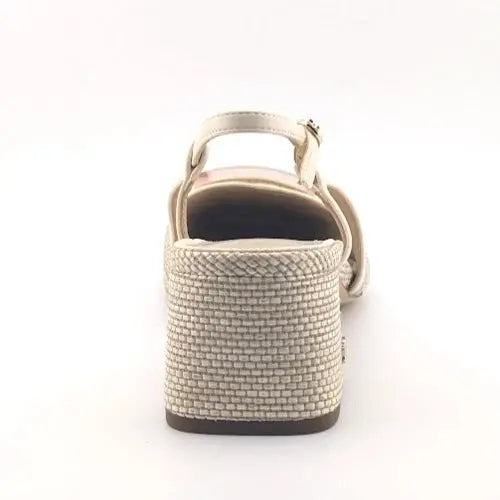 Sam Edelman Size 8.5 M Beige Natural Weave Tracie Block Heel Slingback Pump Shoe Sam Edelman
