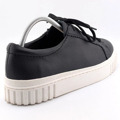 Clarks Women's Size 10W Mayhill Platform Walking Shoe in Black Leather SoleComfort.shoes