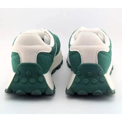 Lucky Step Women's Size 8M Retro Platform Sneaker in Green and White Lucky Step