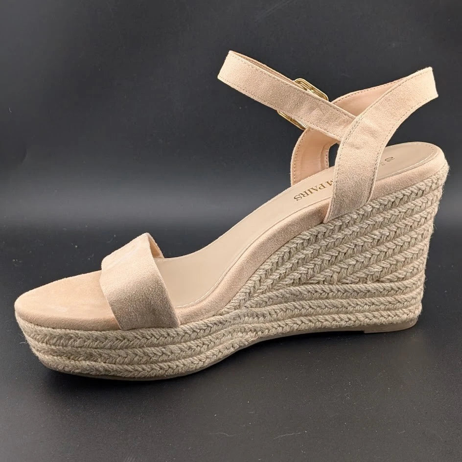 Dream Pairs Size 11 Women Espadrille Wedge Sandals Ankle Strap w/ Bkl Closed Toe SoleComfort.shoes