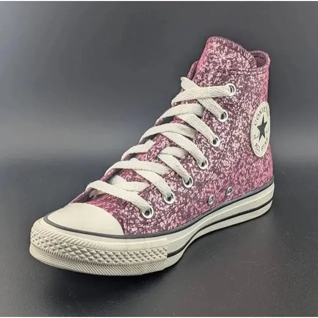 *BRAND NEW* Women CONVERSE Chuck Taylor All Star Glitter CTAS HI Orchid Abyss - SoleComfort.shoes