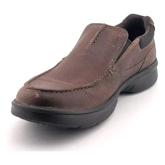 Clarks Mens Size 7 Bradley Free Slip On Leather Loafers Tan Tumbled Shoes 54366 - SoleComfort.shoes