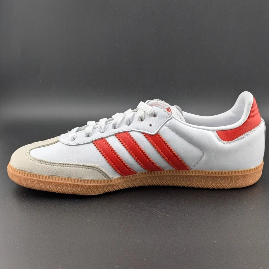 adidas Women's Samba Sambae OG Leather Shoes 'White/Red' - ID0438 Size 10.5 NEW SoleComfort.shoes