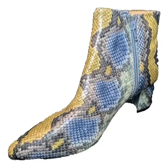 NEW Katy Perry The Rich Ankle Boots - Blue Snake Multi, Size 9M Katy Perry