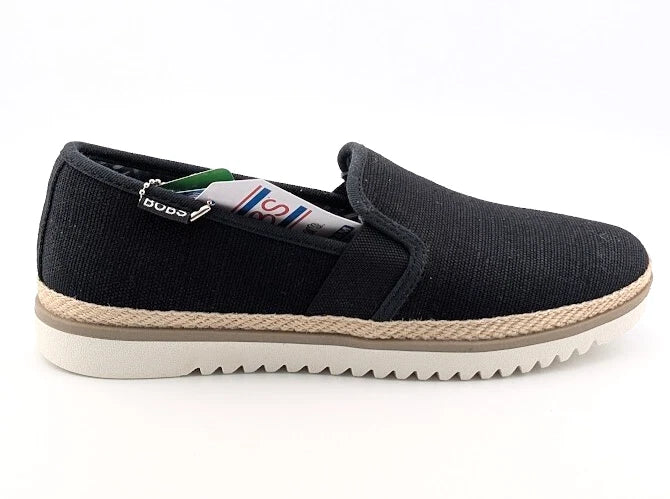 SKECHERS WOMEN'S Size 7 FLEXPADRILLE LO BALLET FLAT BLACK Espadrille 114020