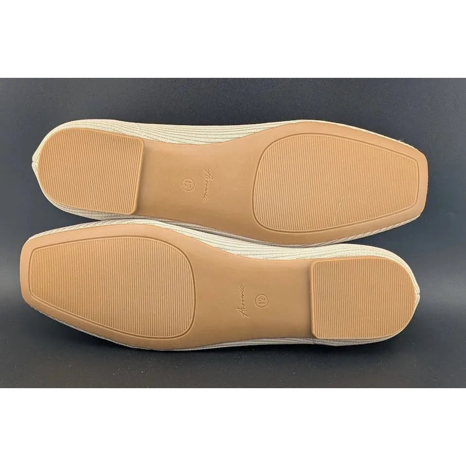 NEW Arromic Women's Size 12 Square Toe Ballet Flats Nude SoleComfort.shoes