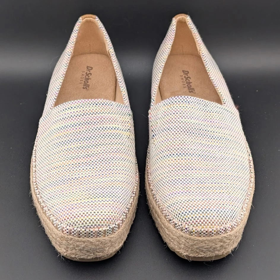 NEW Dr. Scholl's Size 8 Sunray Espadrille Slip On Jute Trimmed Sandal Sneaker SoleComfort.shoes