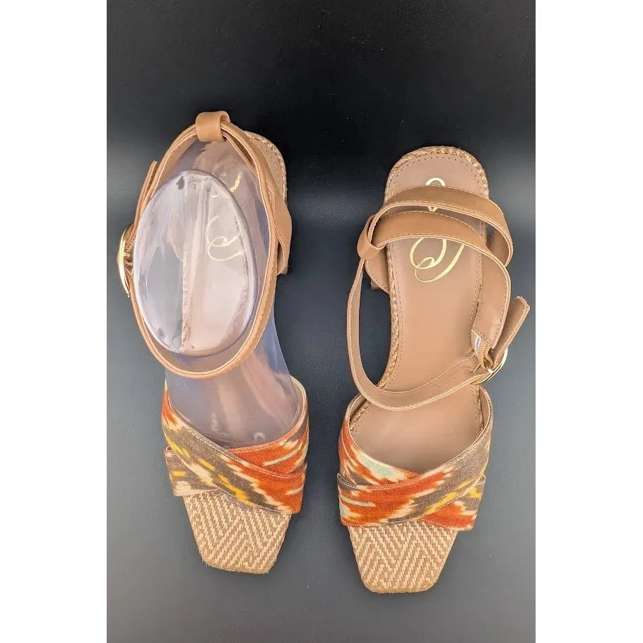 New in Box Women's 8.5 Sam Edelman Nolita Platform Aztec Sandals SoleComfort.shoes