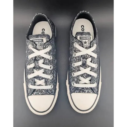 Converse CTAS OX Black Egret Glitter Sneakers Womens Size 6 Shoes A11138C - SoleComfort.shoes