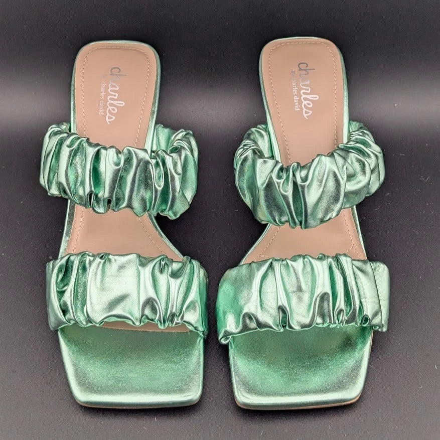 Charles by Charles David Women's Size 7M Priority Sandal Mint Metallic SoleComfort.shoes