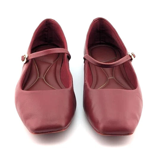 Pre-owned Kenneth Cole New York Womens Jasper Red Ballet Flats 7.5 Medium (B,M) SC2360