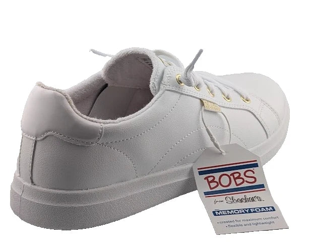 Bobs By Skechers D'VINE-INSTANT DELIGHT White Sneakers Women's Size 8.5
