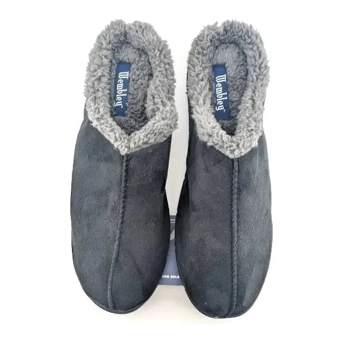 Father's Day***Wembley Mens Indoor/Outdoor Microsuede Slipper with Plush Fleece Lining L & XL Wembley
