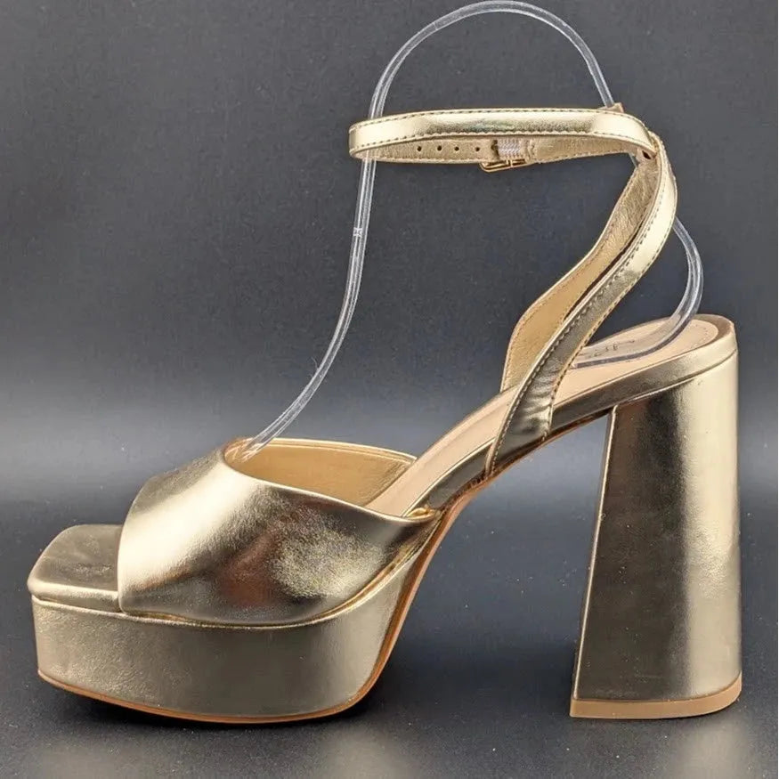 NEW Women's Modatope Platform Heels Sandals Size 6.5 Chunky Heels Open SquareToe SoleComfort.shoes