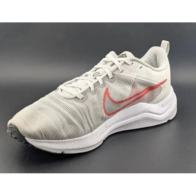 NIKE Mens Size 8 Downshifter 12 | White/Red Athletic Running Shoes - SoleComfort.shoes
