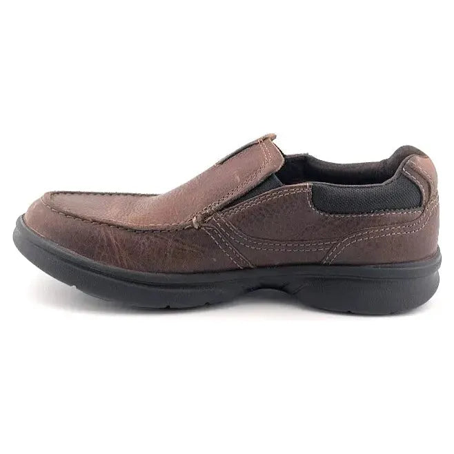 Clarks Mens Size 7 Bradley Free Slip On Leather Loafers Tan Tumbled Shoes 54366 - SoleComfort.shoes