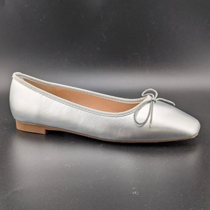 C.Paravano Womens Ballet Flats Slip-On Silver Metallic Size EU 37.5 (Fits US 7M) C.Paravano