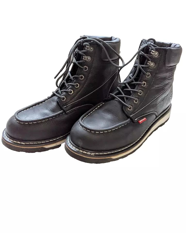 Sureway SW601M Mens Black Leather Soft Toe Work Boot Size 12M (US) Slip/Oil Res