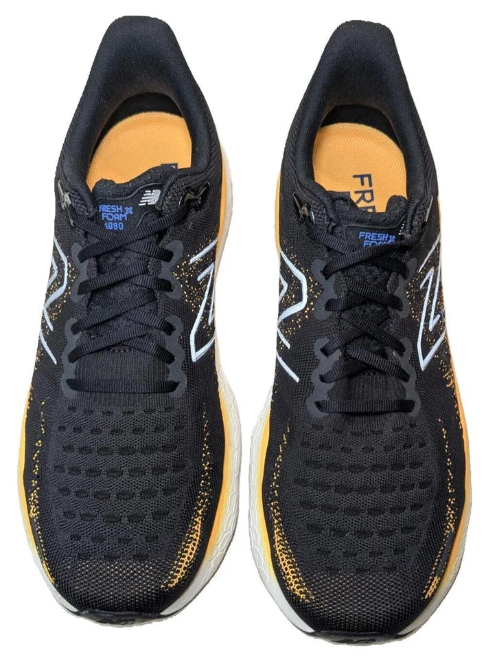 New Balance Fresh Foam X1080V12 Men's Running Shoes Size 13W Black/Hot Marigold