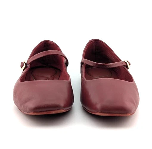 Pre-owned Kenneth Cole New York Womens Jasper Red Ballet Flats 7.5 Medium (B,M) SC2360