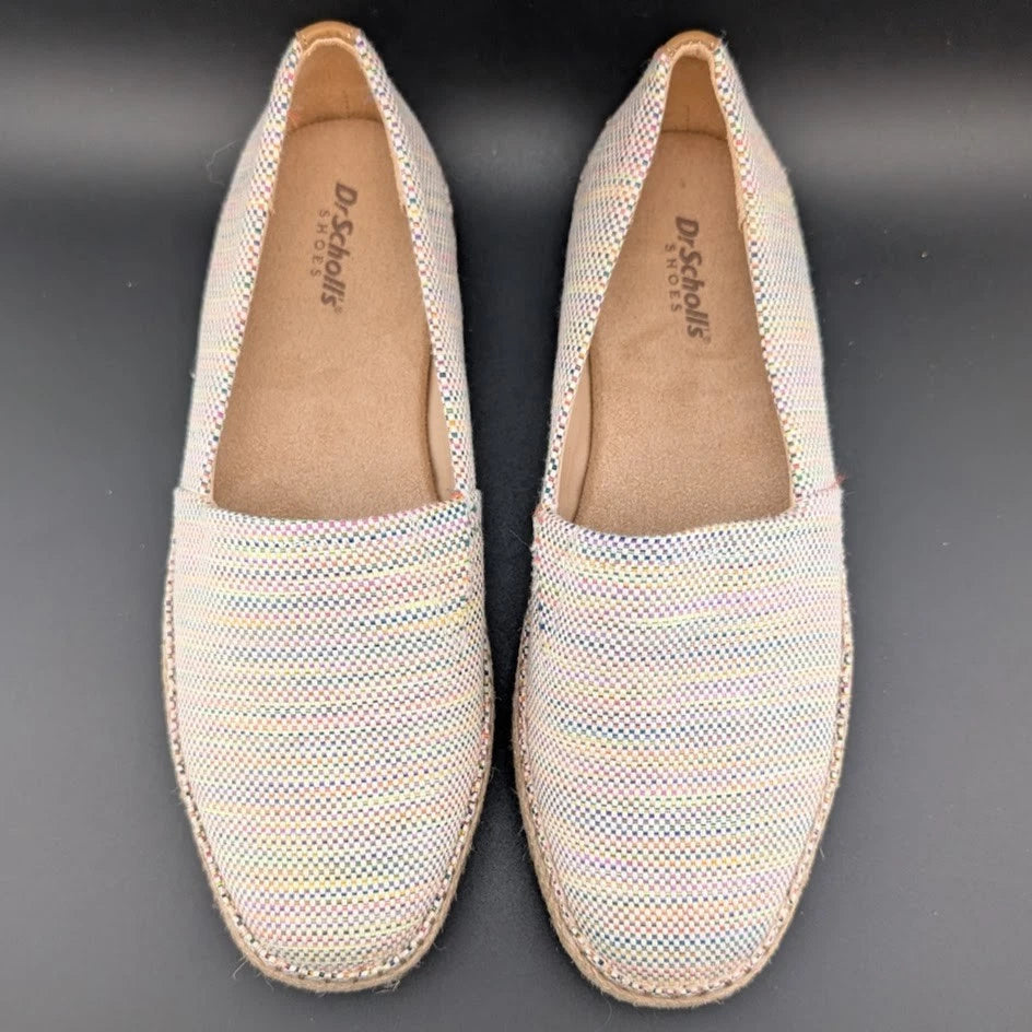 NEW Dr. Scholl's Size 8 Sunray Espadrille Slip On Jute Trimmed Sandal Sneaker SoleComfort.shoes