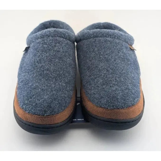 Wembley Men's Heather Indoor/Outdoor Microsuede Mule Slipper with Plaid Lining Wembley