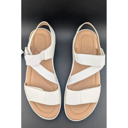 mysoft Women's Size 9 Walking Sandals Air Cushion Slingback Elastic Band Platform Shoes SoleComfort.shoes