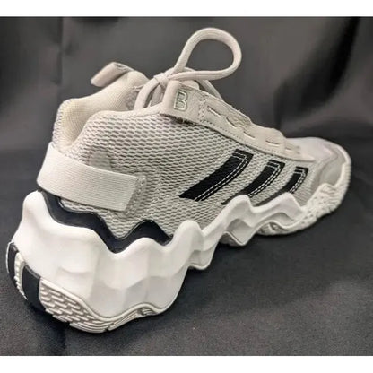 New adidas Womens Exhibit B Mid Basketball Shoes Gray White Black Size 6 / 9.5 / 10 adidas