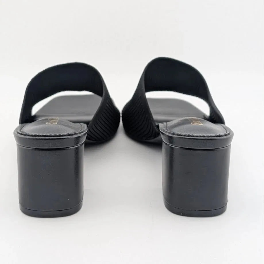 Women's Square Toe Chunky Block Heel Sandals - Open Toe Low Heel Mules Slides Shoe n Tale