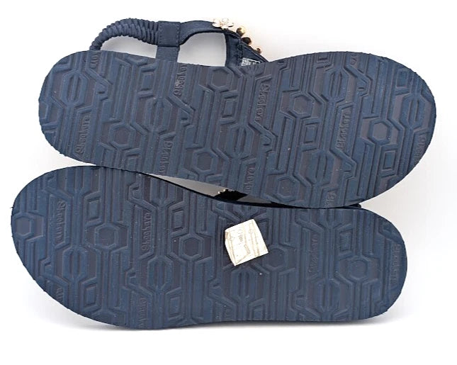 LOT of 2*NEW Skechers Womens Yoga Foam Brown Flip Flop & Blue Cali Sandal Size 9
