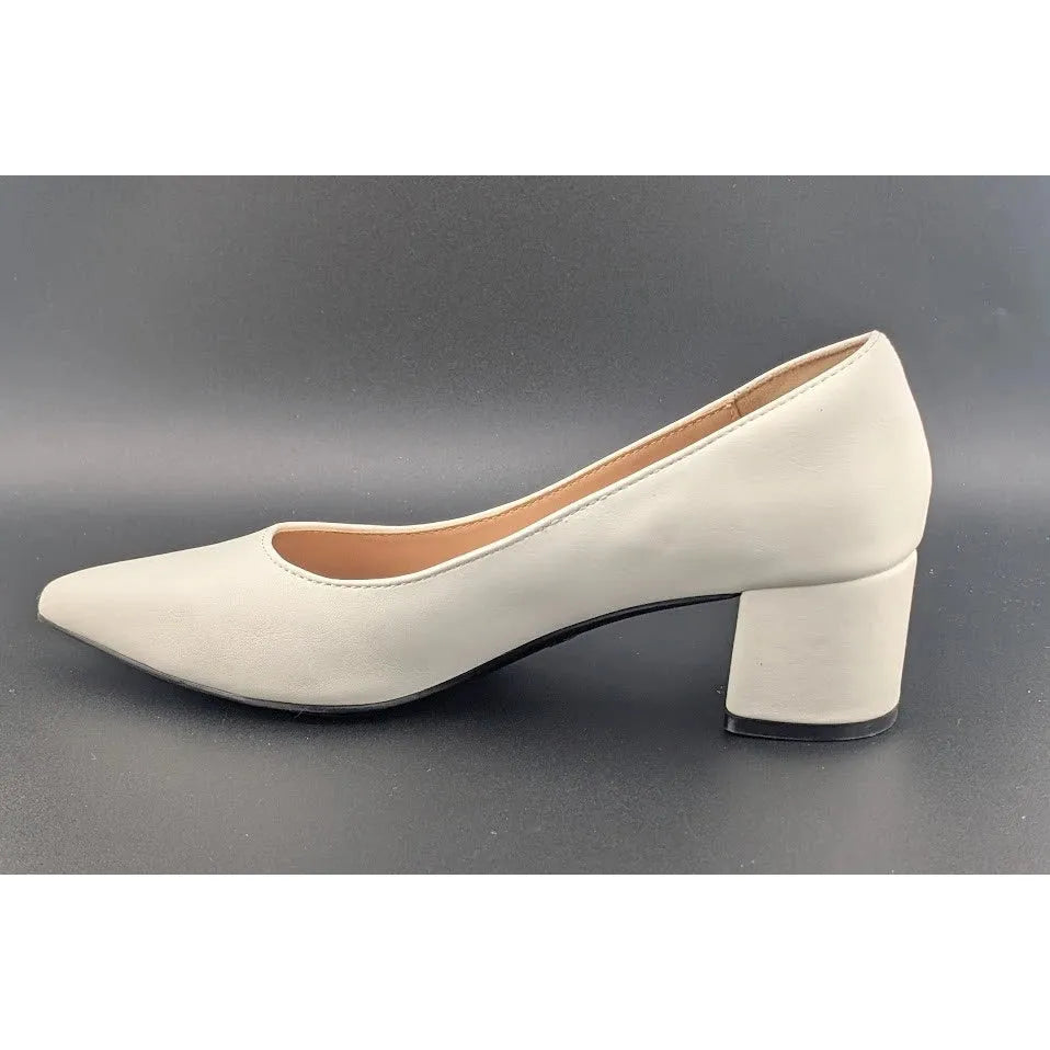 DREAM PAIRS Sz 7.5 Women Low Chunky Block Heel Pointed Toe Comfort Slip On Pumps SoleComfort.shoes