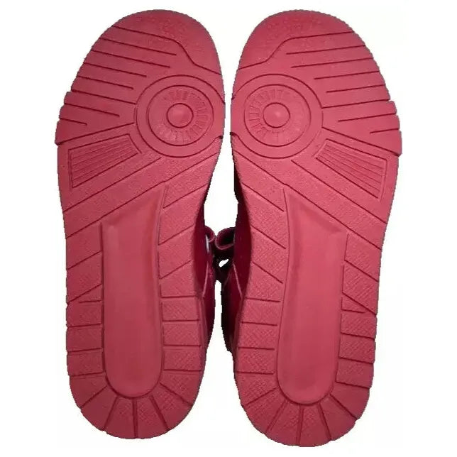 LUCKY STEP Women's Red High Top Fashion Sneakers Basketball Court Strap Size 6 Lucky Step