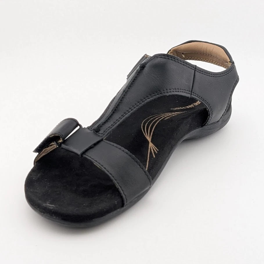 Women Size 7 Sandals Arch Support T-Strap Orthopedic Flat Comfortable Shoes Dream Pairs