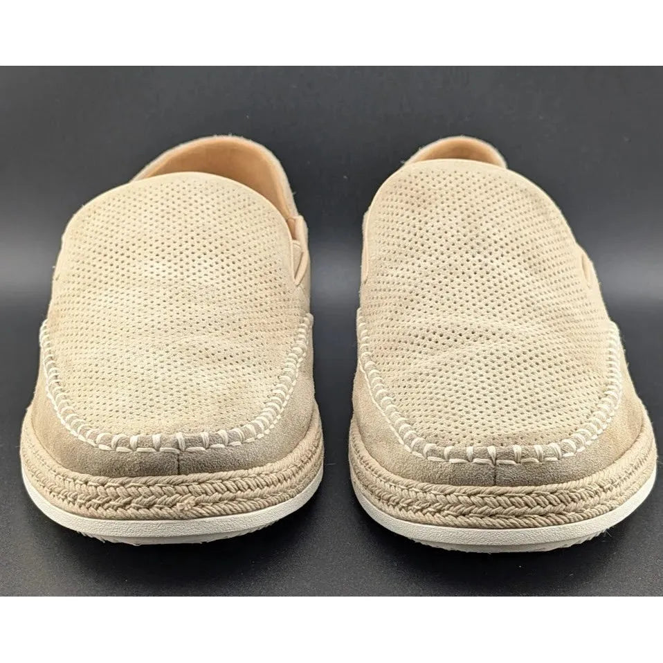 Steve Madden Men's Size 9.5 Caydenn Espadrille Off- White Leather Slip-On SoleComfort.shoes