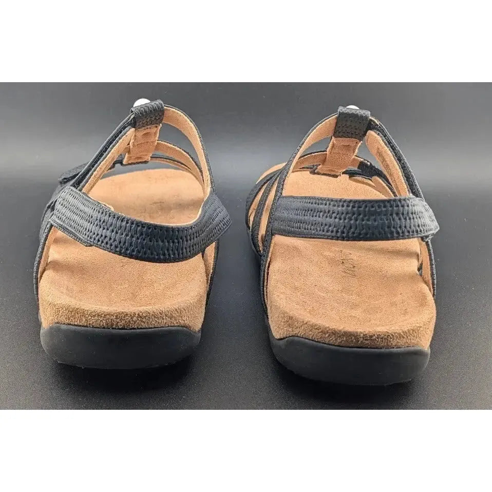 Vionic sandals Vionic Women's Size 10W Amber Pearl Black Woven Faux Leather Slide Sandals Vionic