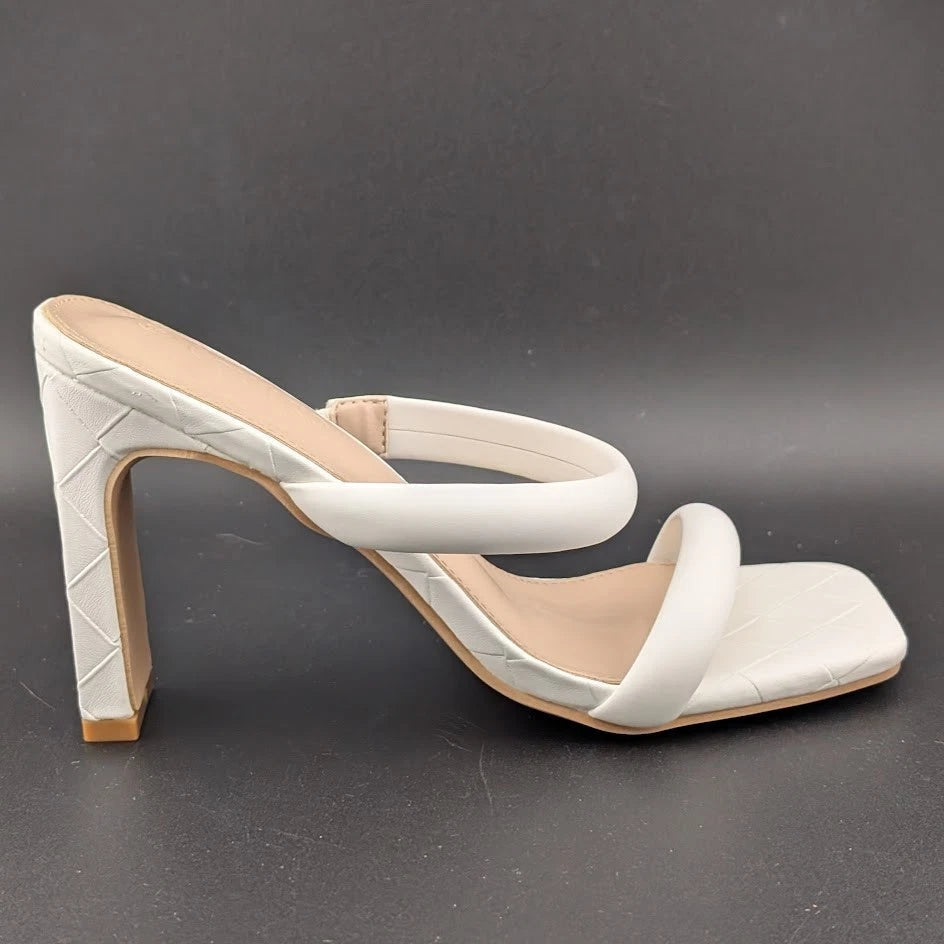 Women's Size 5.5 Two Strap Open Toe Low Block Chunky Heels Sandals Dress Pumps SoleComfort.shoes