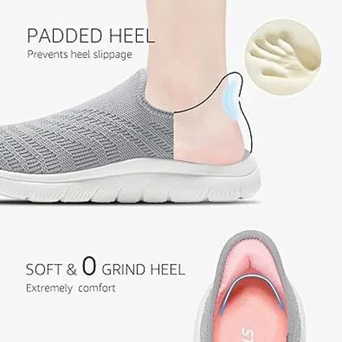 Womens Size 7. 5 Slip-On Walking Sneaker|Tennis Shoe With Arch Support for Orthopaedic Relief STQ