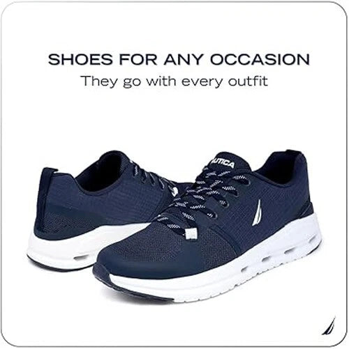 Nautica Kenyon CG6367 Mens Blue Mesh Lace Up Lifestyle Fashion Sneakers Shoes Size 8
